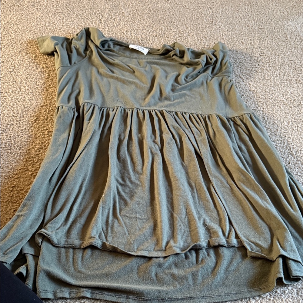 Women's Short Sleeve Olive Top